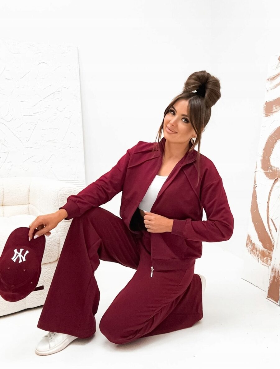 DRES DAMSKI KOMPLET DRESOWY BAWEŁNIANY SZEROKIE SPODNIE PRODUKT POLSKI L/XL - obrazek 5