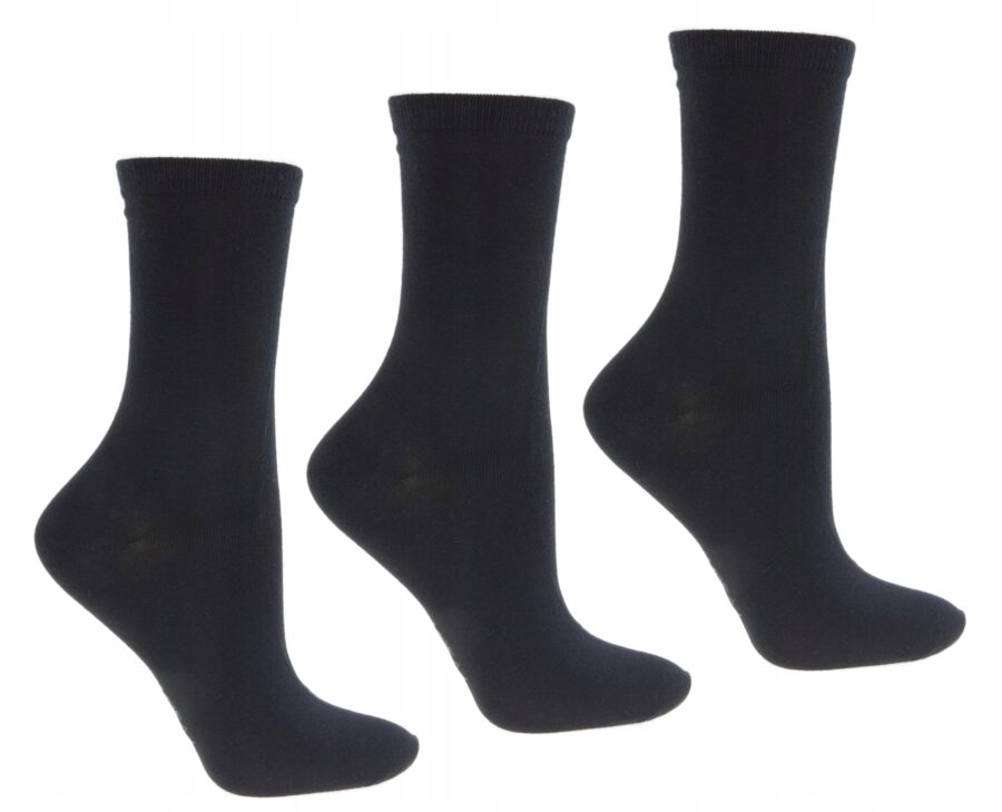 3x Długie SKARPETY DAMSKIE Klasyczne MORAJ Czarne r. 35-38
